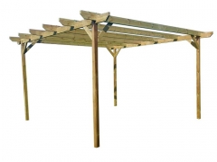 Chamfered Wooden Garden Pergola Kit – Large Range of Sizes – 1.8m x 1.8m