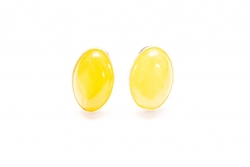 Butterscotch Amber Oval Studs