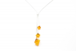 Cubic Amber Y Necklace