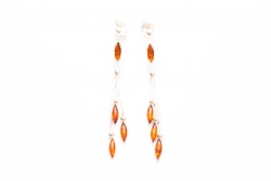 Long Chain Amber Earrings – Amber