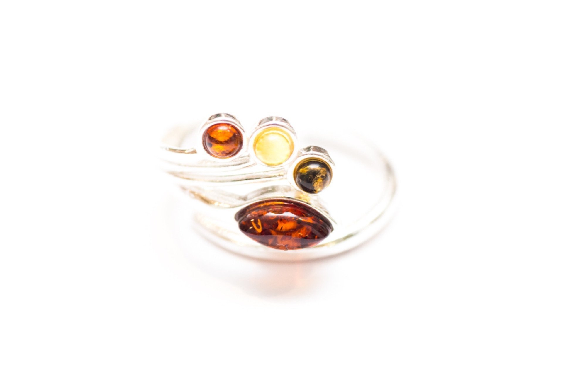 Minimal Modern Amber Ring