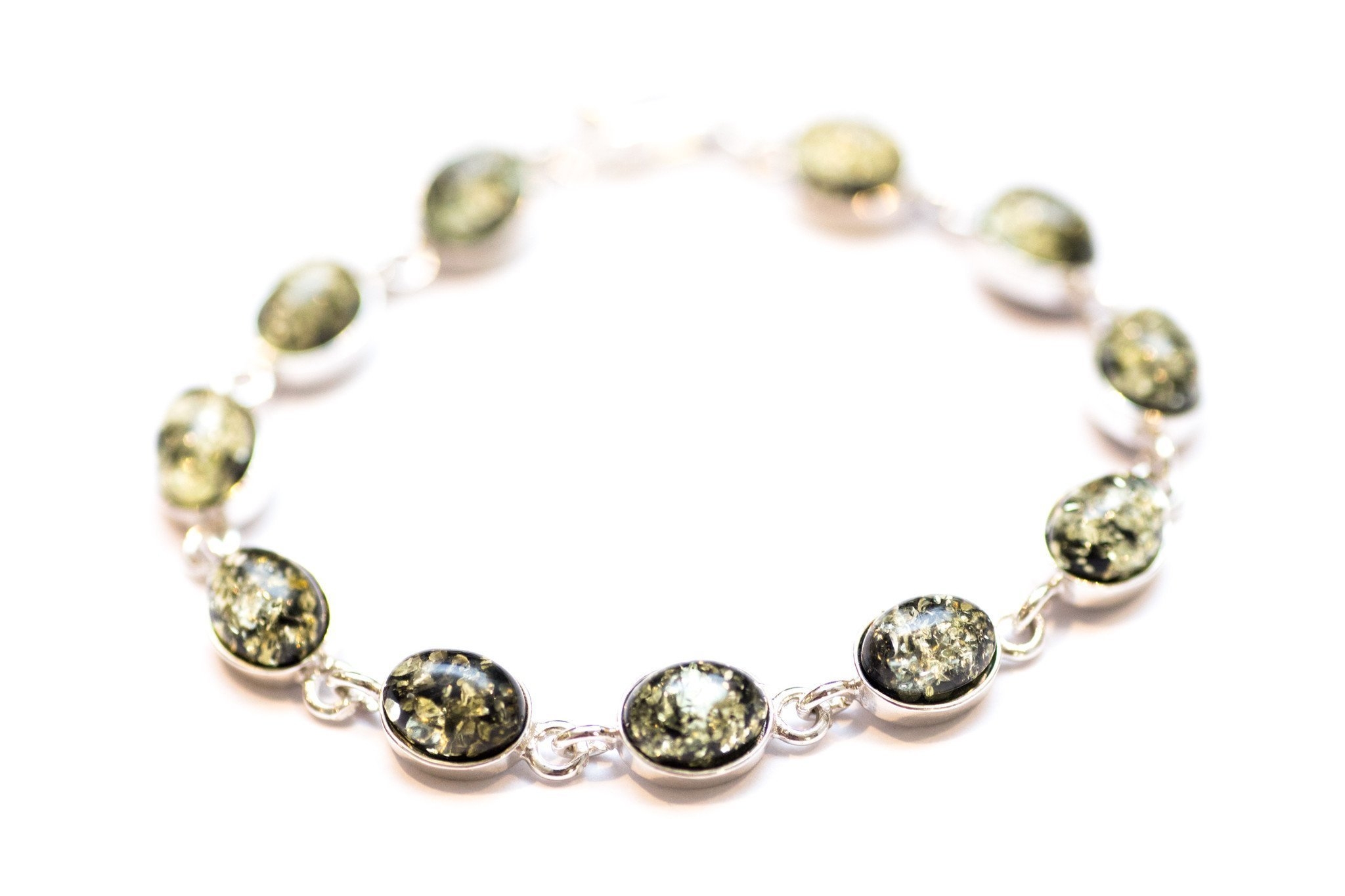 Simple Green Amber Bracelet