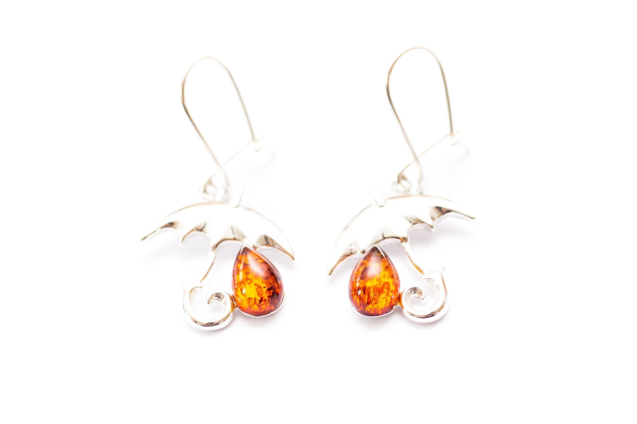 Umbrella Rain Drop Earrings – Amber