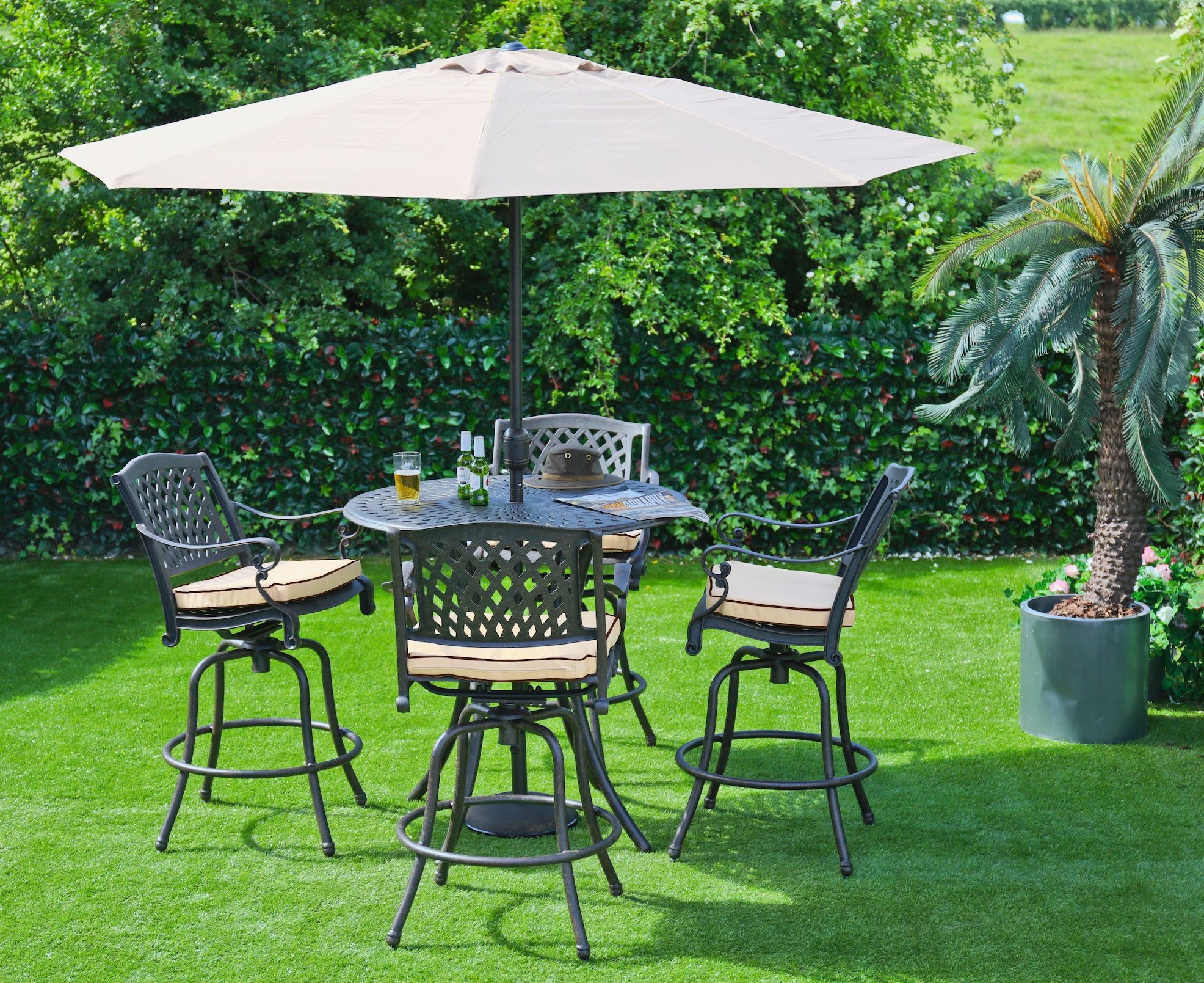 The Lisburn 4 Seat Outdoor Aluminium Garden Bar Set