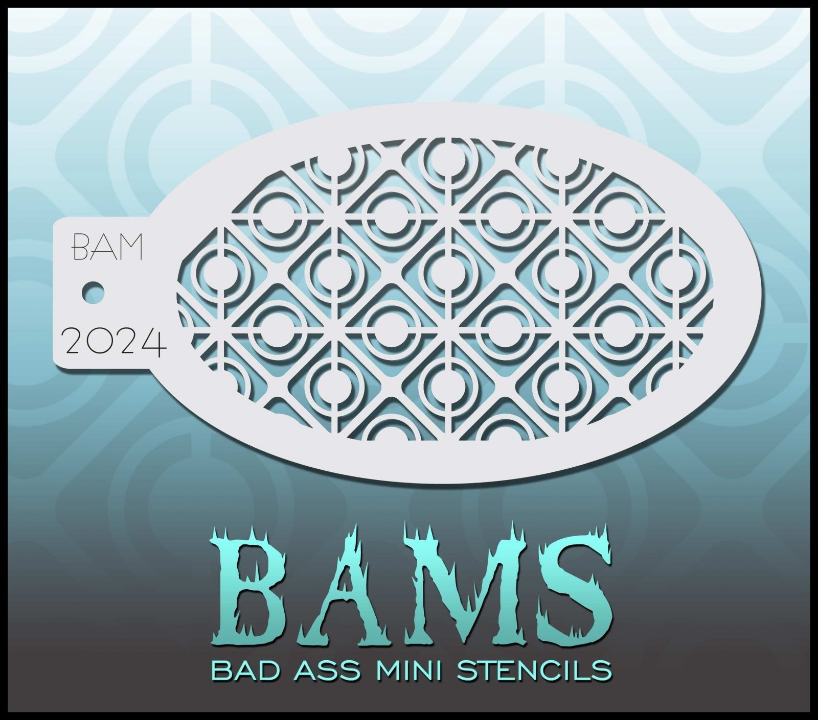 Bad Ass Stencils – BAM 2024 70s Funky Geometric Pattern – Dublin Body Paint