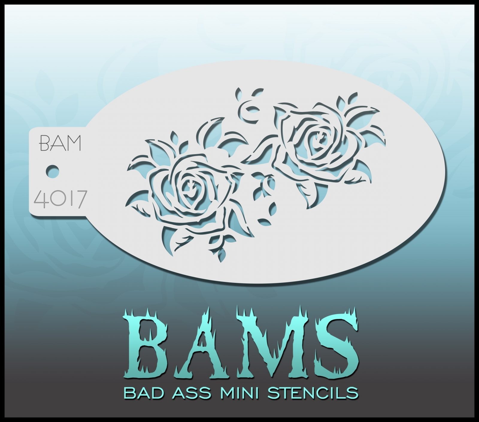Bad Ass Stencils – BAM 4017 Roses Stencil – Dublin Body Paint