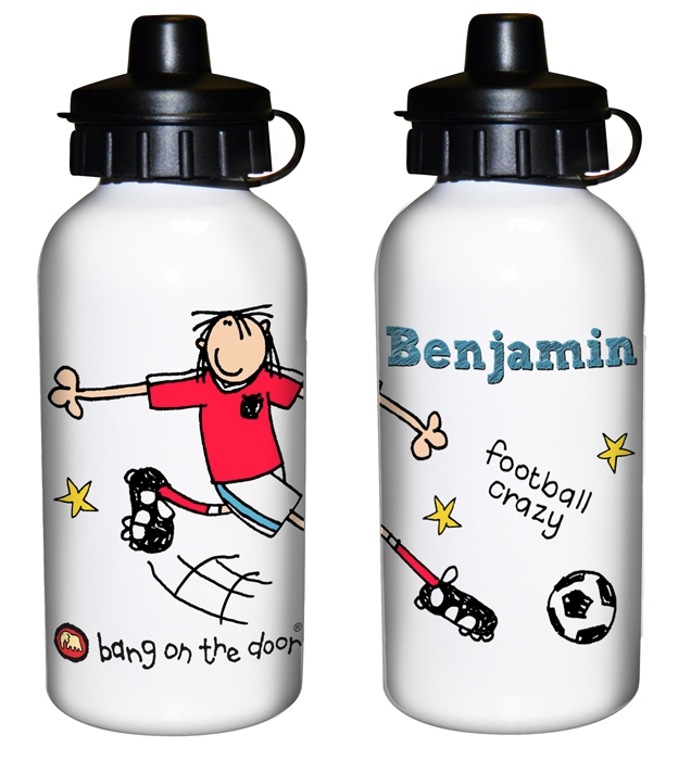 Bang on the Door Football Crazy Personalised Drinks Bottle