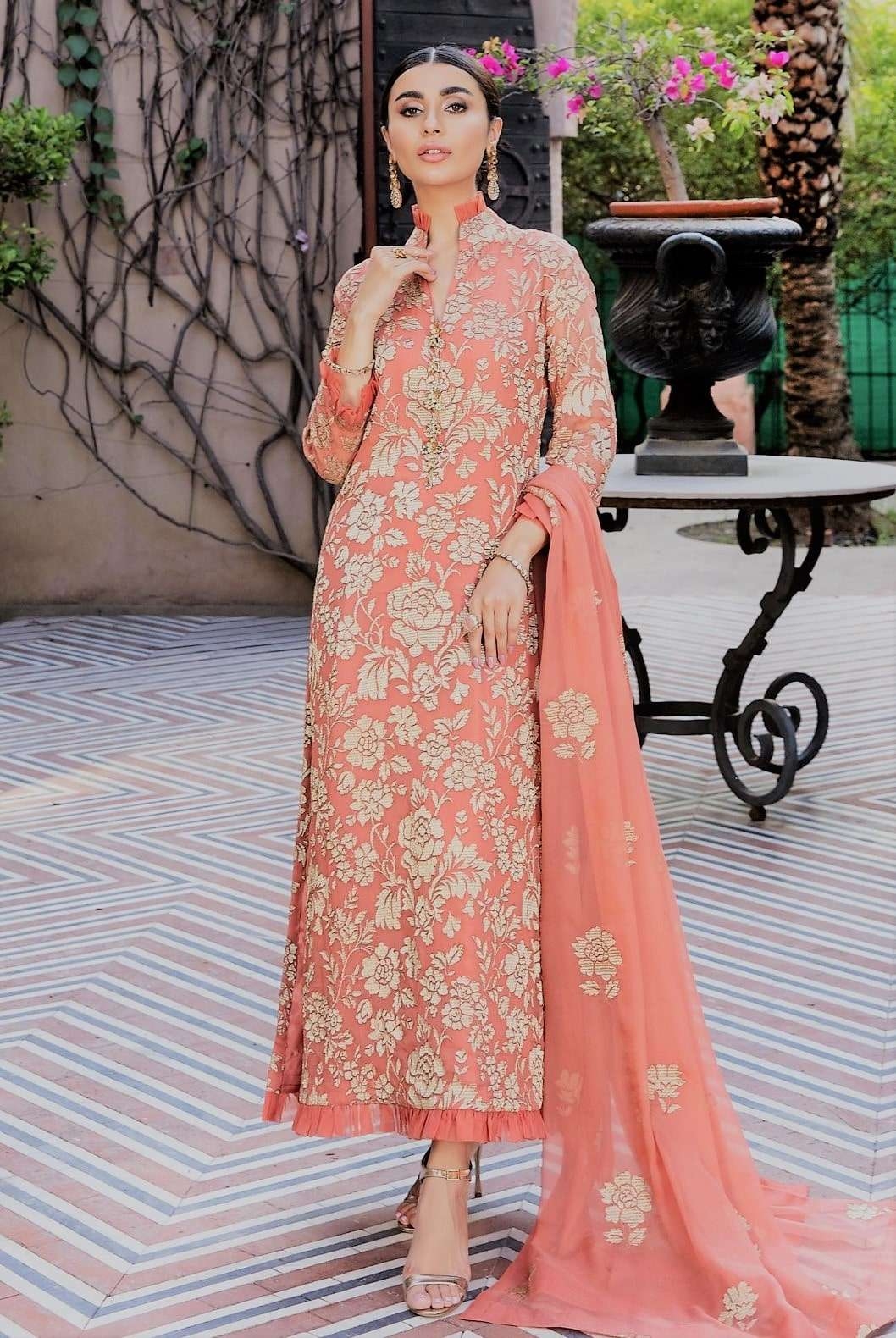 Bareeze Luxury Chiffon 3pc – Immediate Delivery – S – Sale Items – Party Wear – Izzza