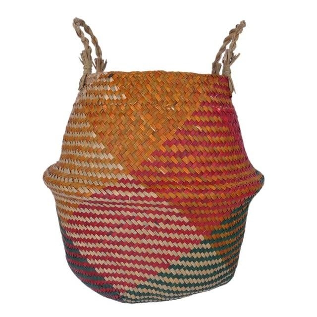 Handmade Seagrass Belly Basket – Storage & Organisation – Multi – Large – Sea Grass – The Trouvailles