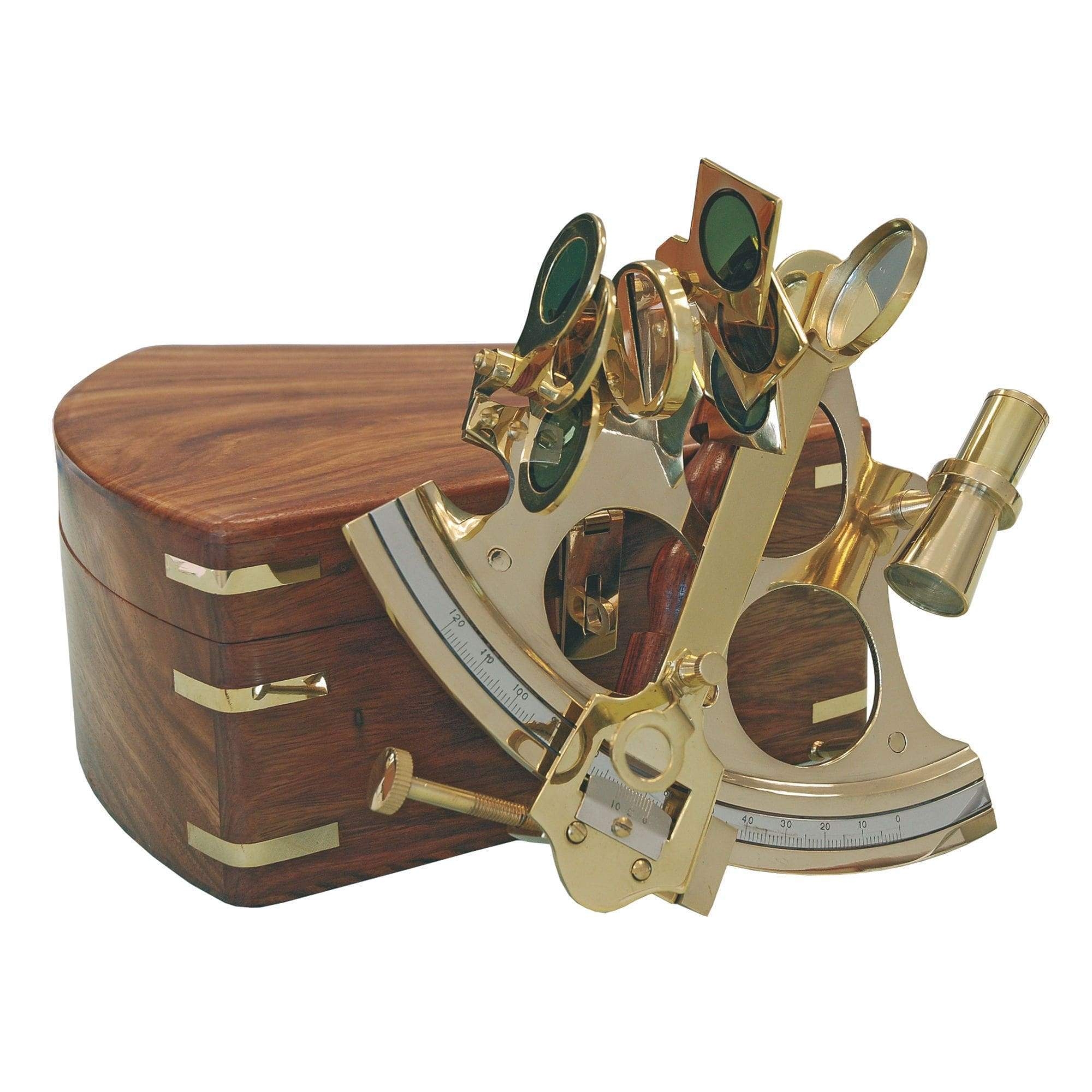 Sextant in Brass with a Wooden Box