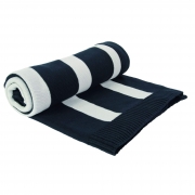 Navy And White Plaid Throw