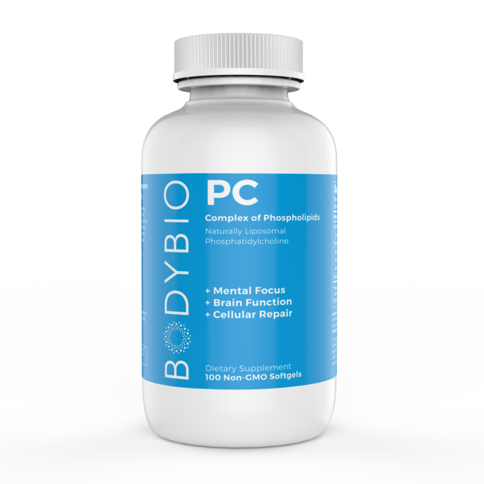 PC (Phosphatidylcholine) | 100 Softgels | BodyBio | Supplement Hub UK