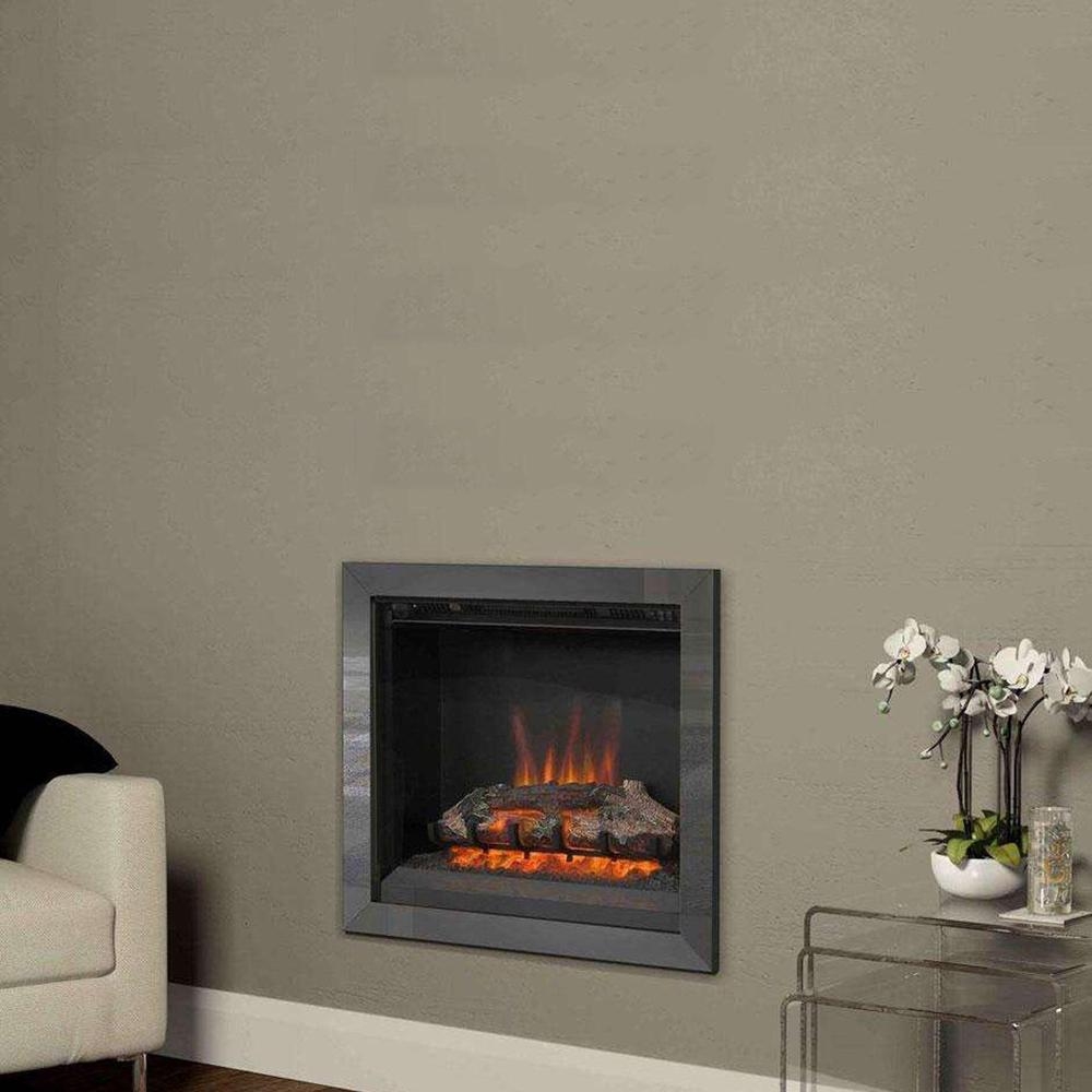 Be Modern Casita Electric Fireplace Wall Mounted – Brushed Steel / 18 inch