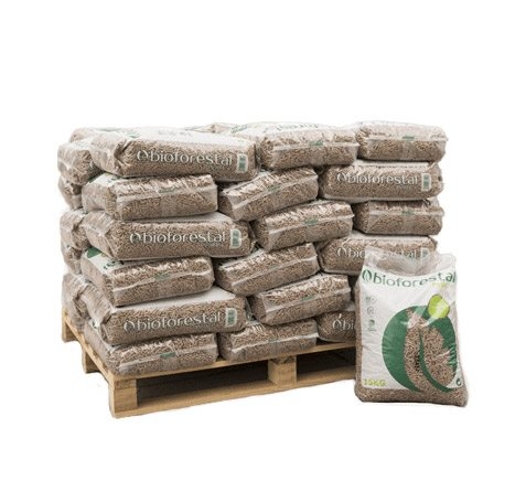 Pallet of ENplus A1 BSL Wood Pellets (525kg) – 35 x 15kg bags – Average Humidity Of 4.9% – Pellet Kings