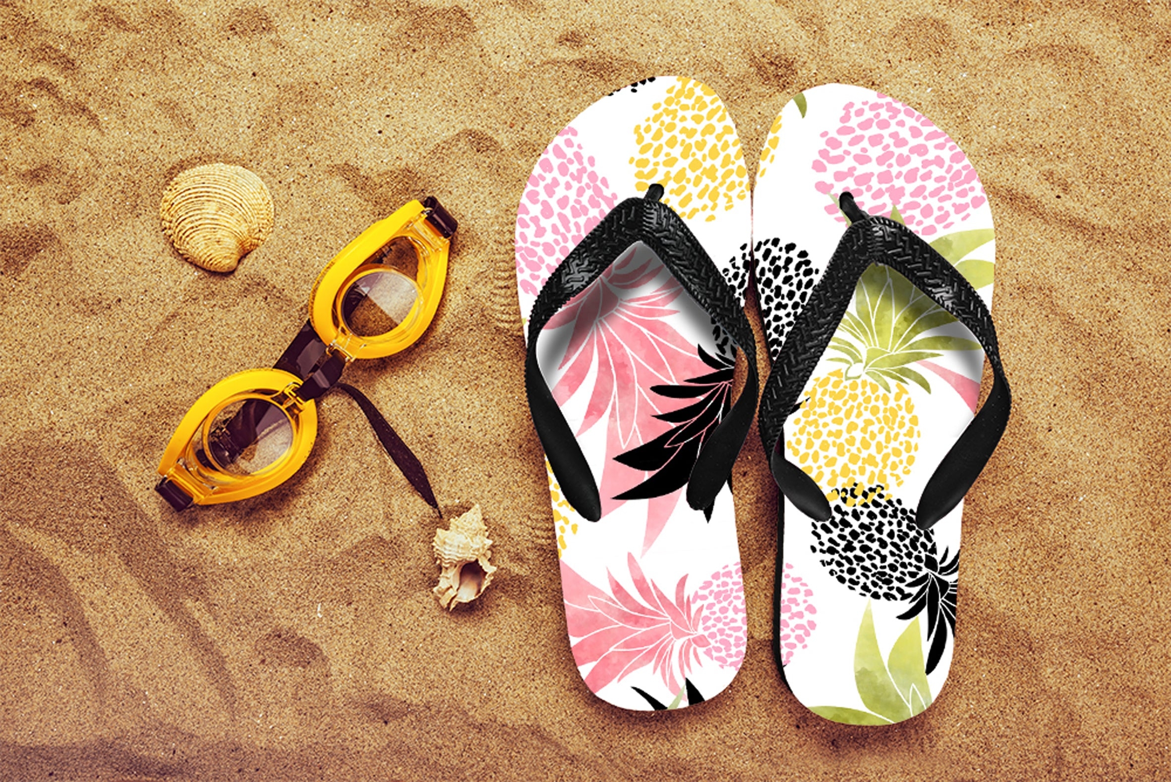 Flip Flops – Small (4-6) – Customisable Products – Art Wow Print