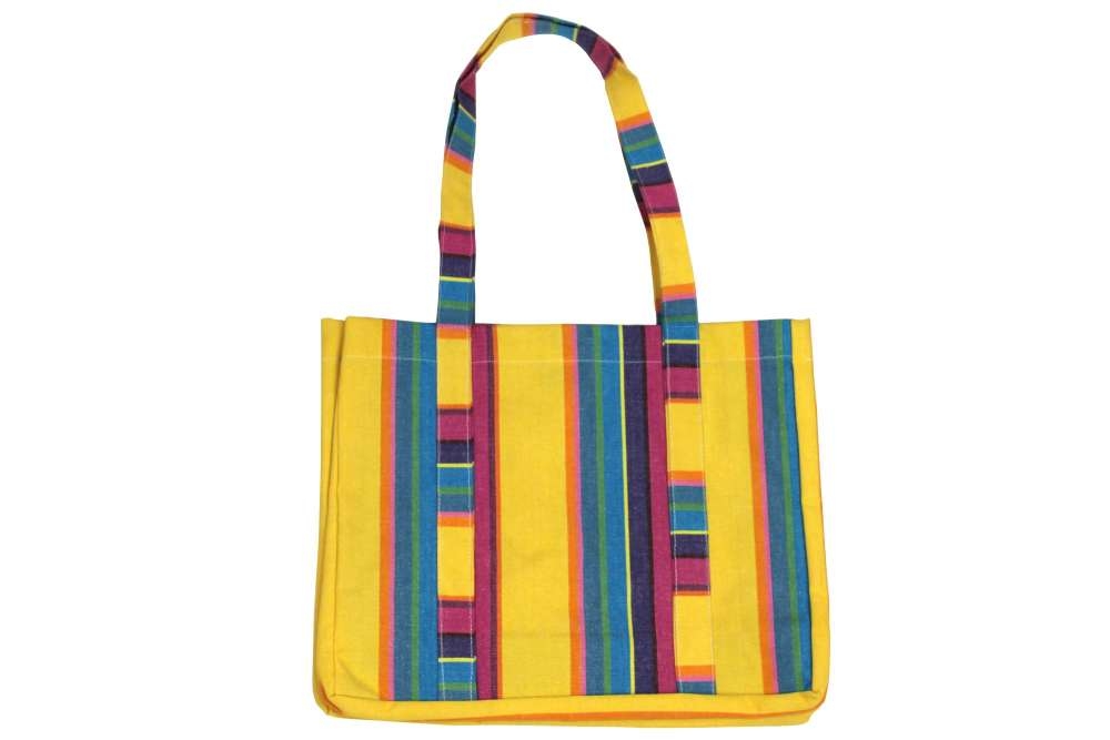 Yellow Striped Beach Bags