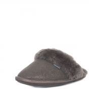 Brielle Glitter Suede Mule – Small – Grey Glitter – Women’s – Bedroom Athletics