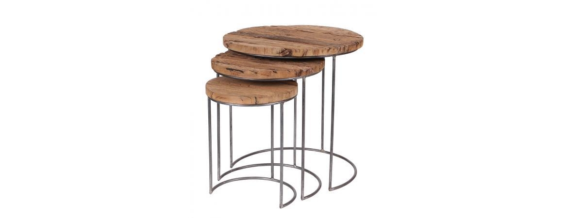 Set of 3 Wooden Nesting Tables