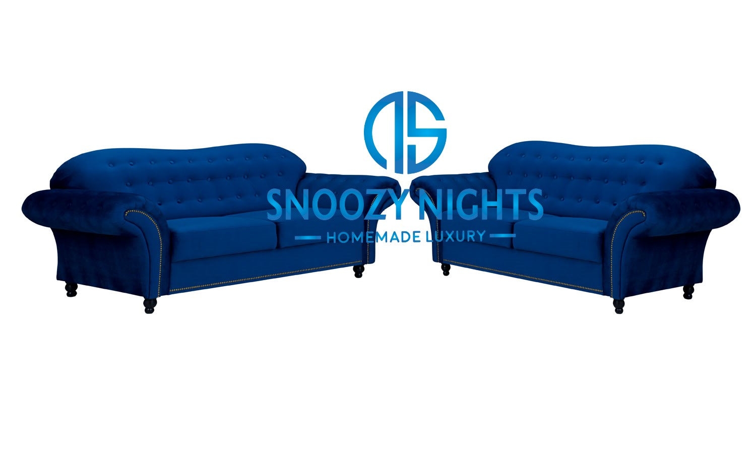 Besso Sofa – Three Seater – Navy Blue – Snoozy Nights