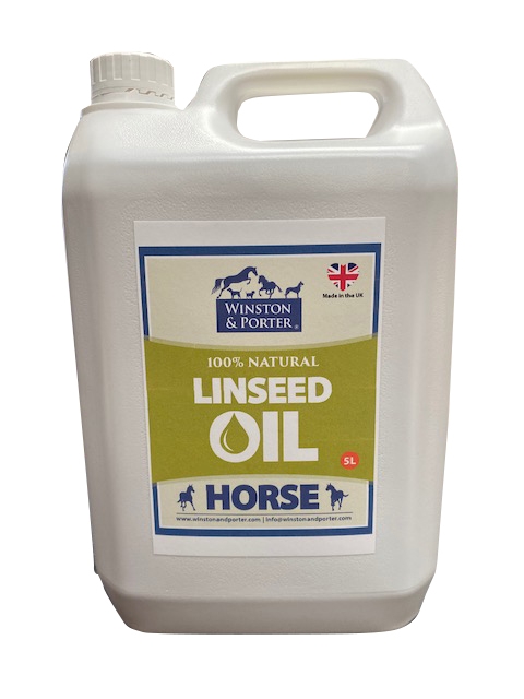 100% Natural Linseed Oil For Horses – Premium Oil – 500ml / 1 Litre – Winston & Porter