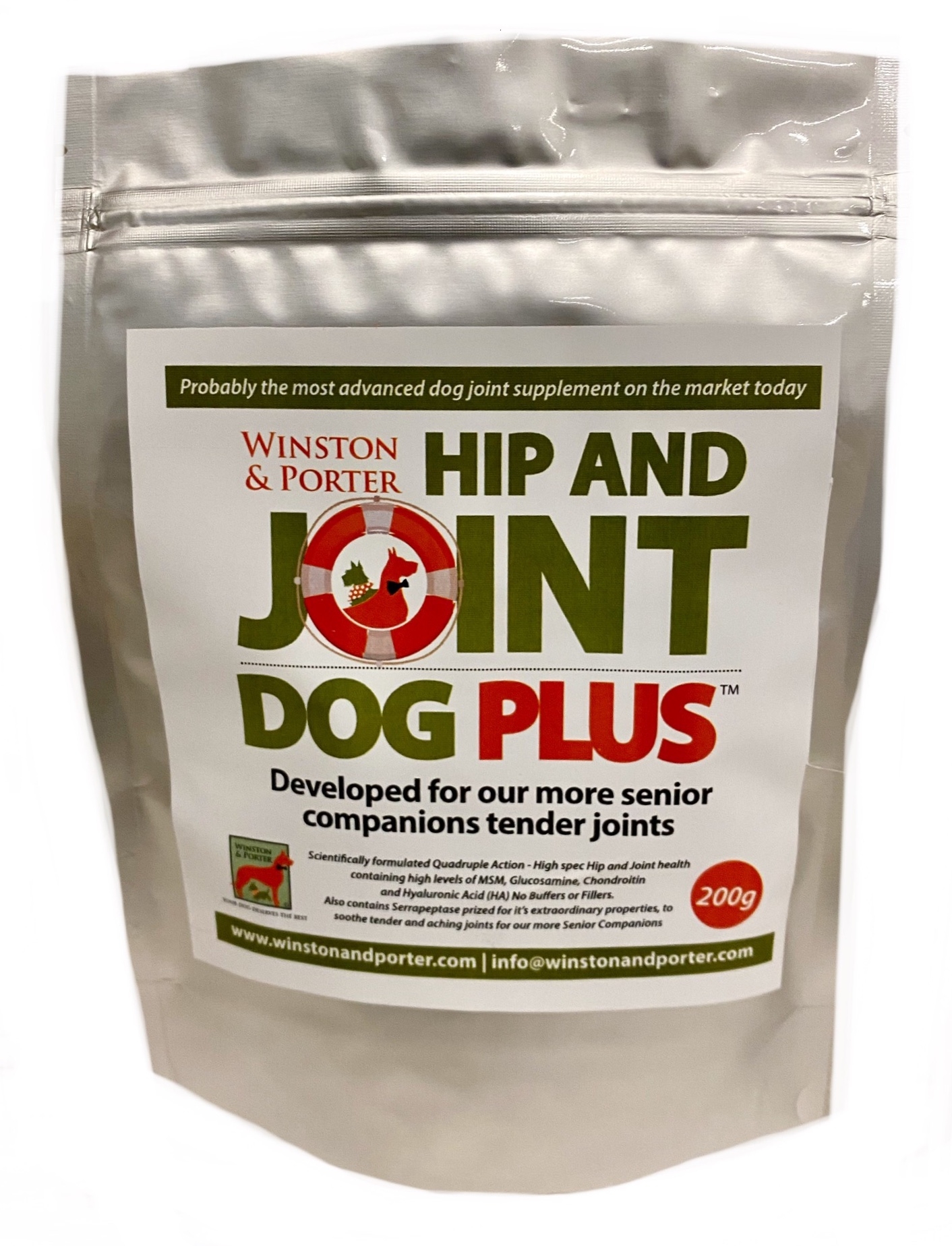 Hip and Joint Dog PLUS From – Soothes Aching Joints – 200g / 400g / 800g – Winston & Porter