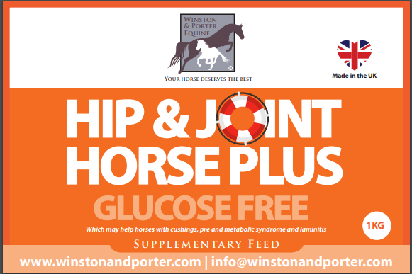 Hip and Joint Horse PLUS GLUCOSE FREE Premium Joint Supplement – Laminitic Friendly – 500g / 1kg / 2kg – Winston & Porter