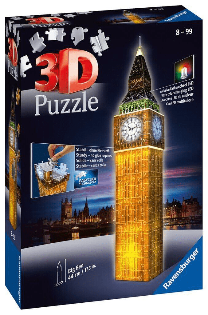 Jigsaw Puzzle Big Ben 3D Jigsaw – Night Edition – Ravensburger – The Yorkshire Jigsaw Store