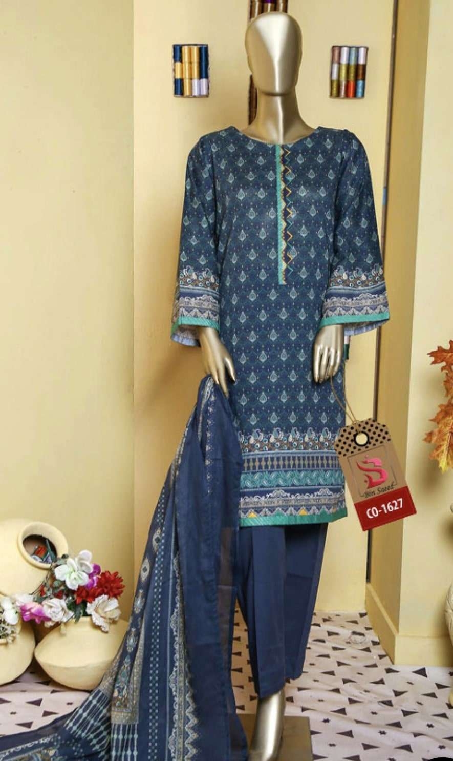 Bin Saeed 3pc Casual Wear – Immediate Delivery- XL – Winter New Arrivals – Sale Items – Casual Wear – Izzza