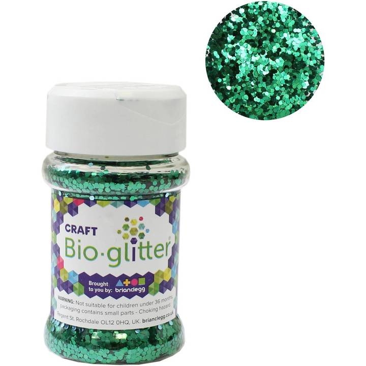 Bio Glitter for Crafts Green – Children’s Learning & Vocational Sensory Toys For Children Aged 0-8 Years – Summer Toys/ Outdoor Toys