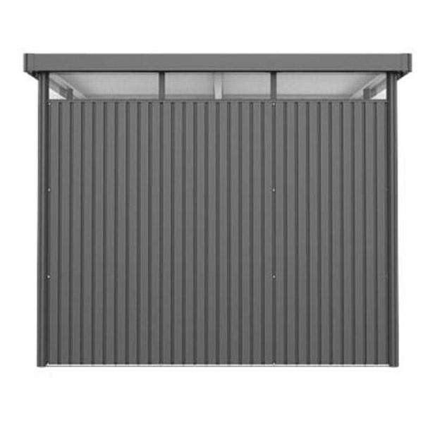 9×7 Biohort Highline H3 Panoramic Steel Shed (Double Doors), Metallic Dark Grey – Spearhead Outdoors
