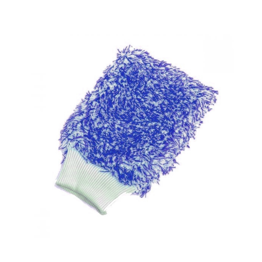 Blok 51 Plush Microfibre Blue and White Padded Wash Mitt – Blok 51