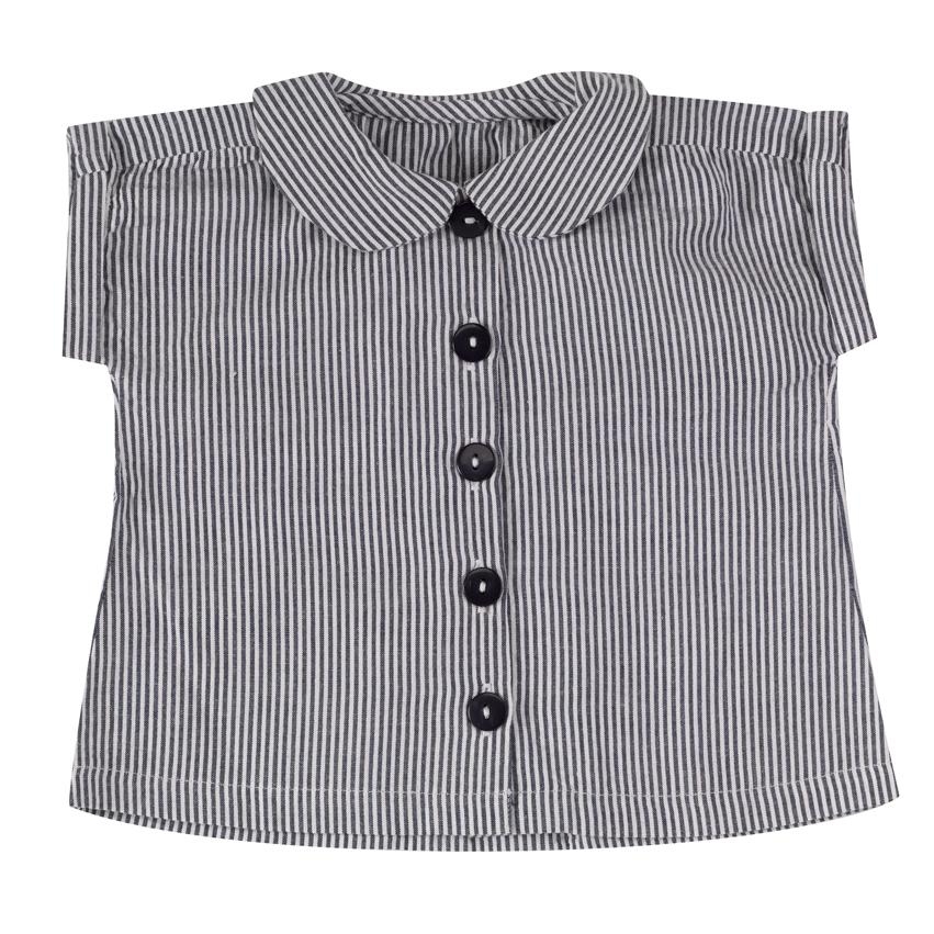 Pigeon Baby Peter Pan Collar Blouse In Navy Stripe – 3-6 months