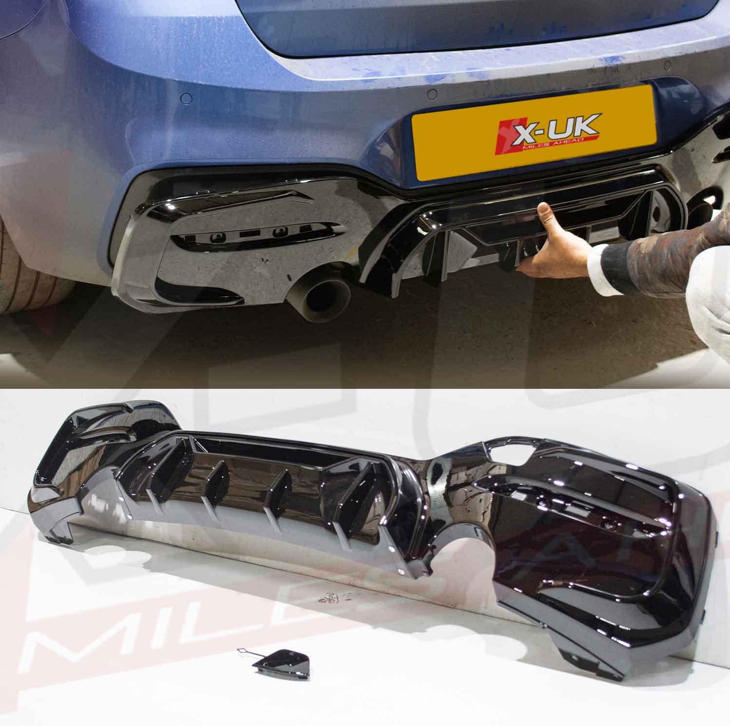 BMW 1 Series F20 2015-2017 LCI M Competition style rear diffuser valance – X-UK Ltd