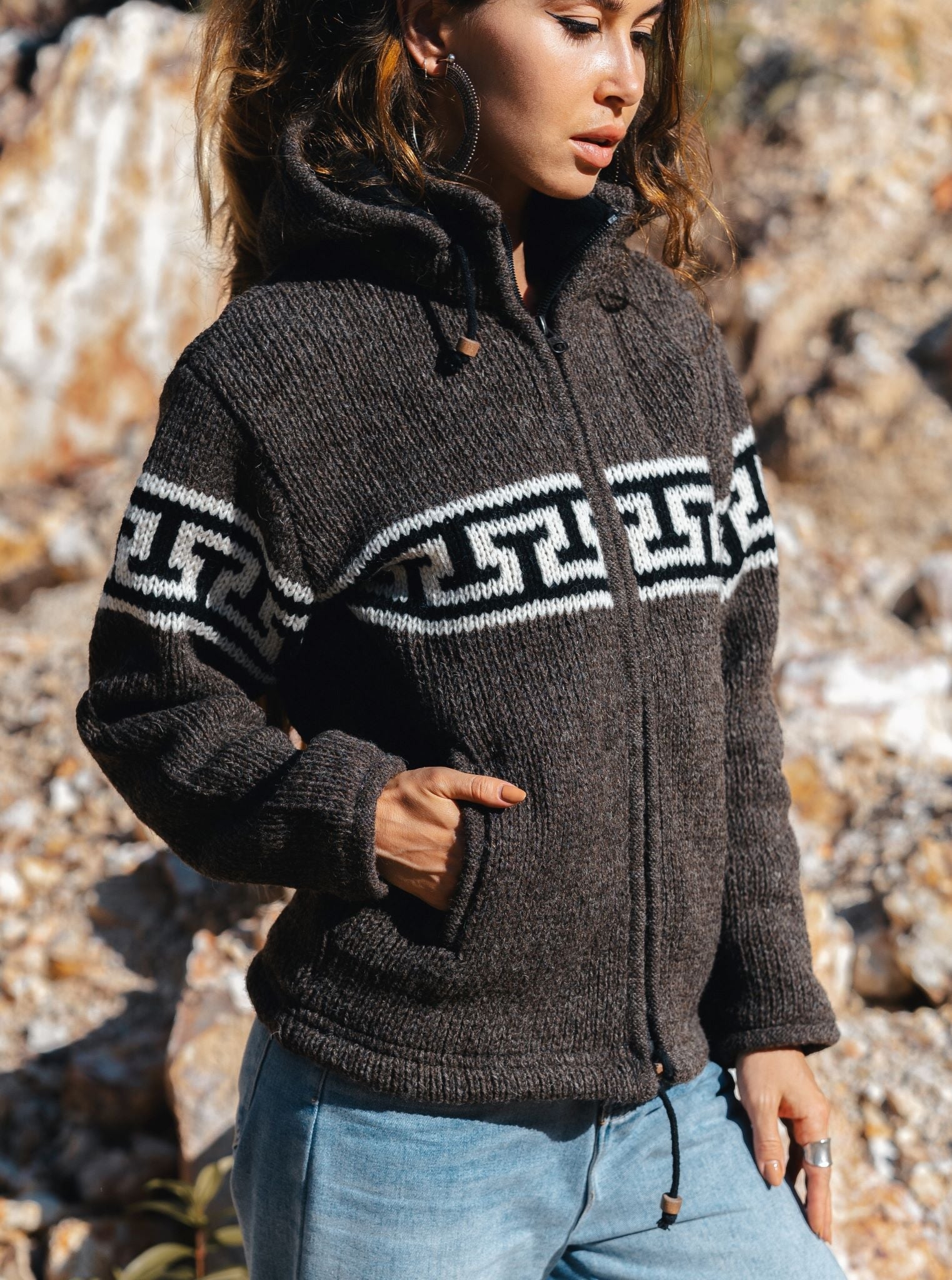 Wool Jacket – Light Brown – Brown – XL – The Karmic Chameleon