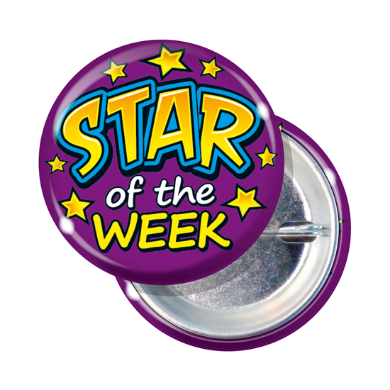Brain Waves – Children’s Star Of The Week Badges – 58mm – Bt25 – Teacher & School Equipment