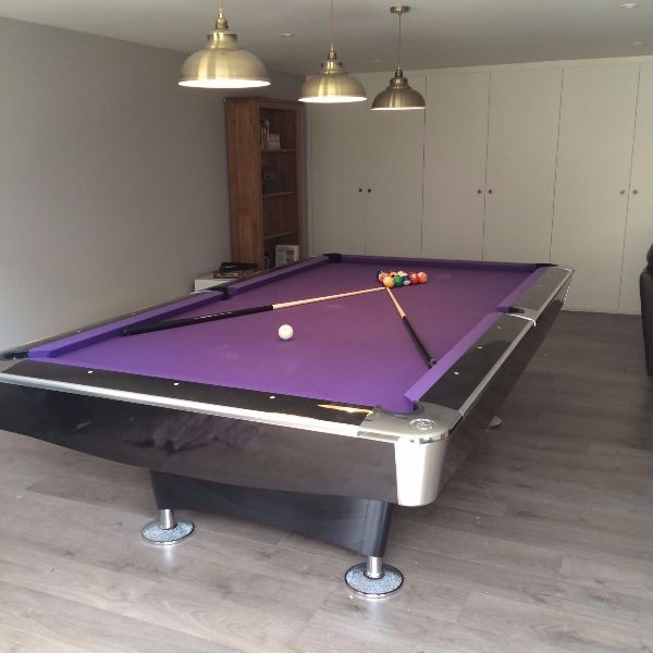 8ft Buffalo ‘Pro II’ Pool Table in Black Gloss with Drop Pockets – Outside Pool Table – Table Top Sports