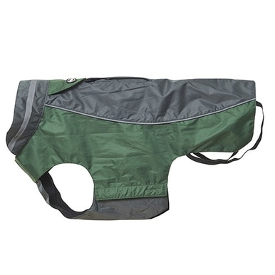 Buster – Outdoor Wear Waterproof Dog Raincoat – XX Small – Steel Grey / Artichoke Green