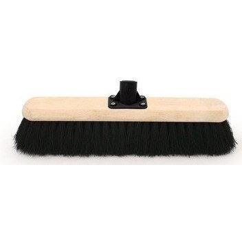 18″ Black Coco Platform Broom Head, Large Soft Sweeping Brush Head Only