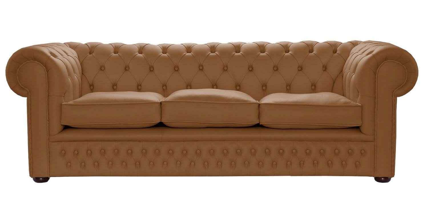Portabello – 1694 Chesterfield Sofa – Caramel House Leather 2 Seater – High Quality Leather – Brown – Chesterfield – 2 Seater 155 X 82 X 96 cm