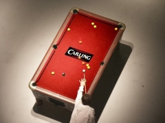 Carling Black Label Branded pool table cloth on Hainsworth Smart – Table Top Sports