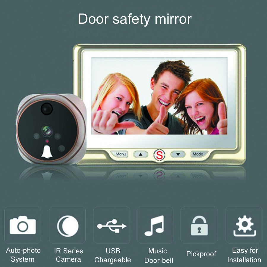 4.3 Inch Peephole Viewer Wireless Security Door Camera