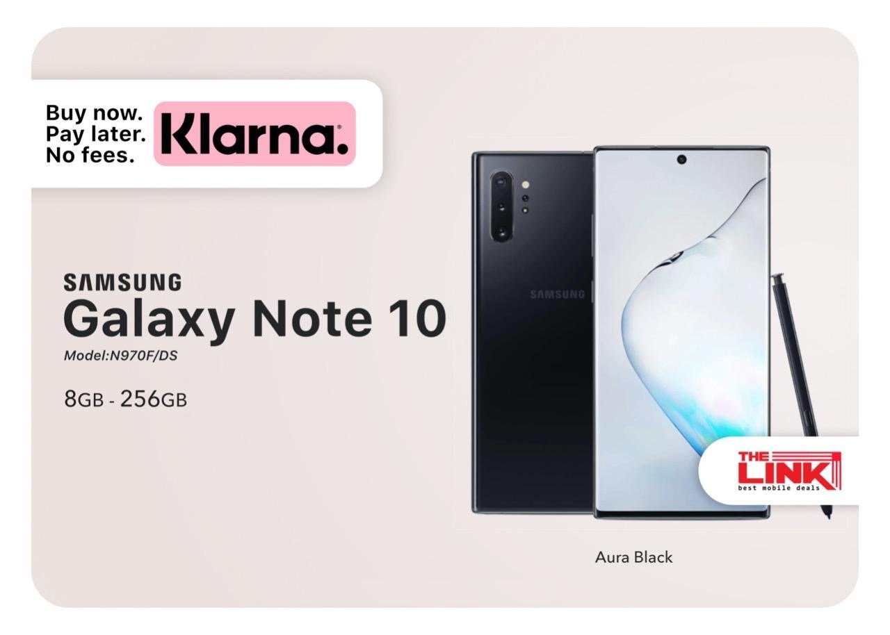 Brand New Samsung Galaxy Note 10, 256GB, Unlocked, 24 Months Samsung Warranty – Aura Black