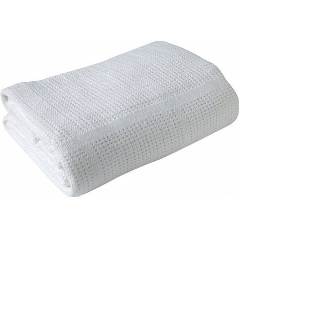 Mamas & Papas – Cellular Blanket – Pram/crib/moses – White – Cotton