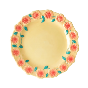Ceramic Floral Side Plate Cream Rice DK | The Design Yard