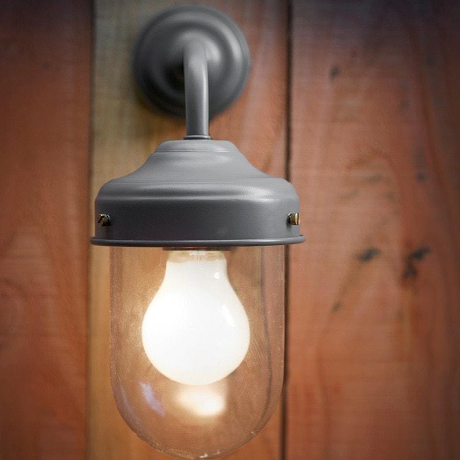 Chic Exterior Metal Barn Wall Light in Charcoal