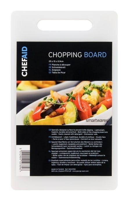 Chef Aid Poly Chopping Board – 25 x 15 x 0.9cm