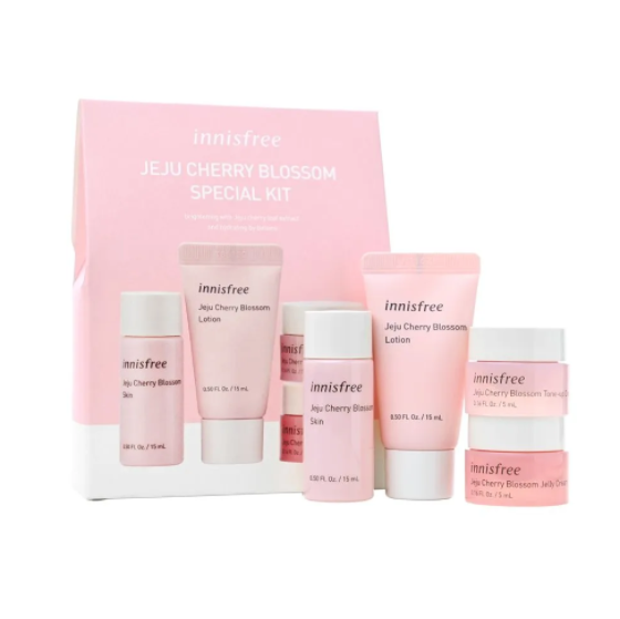 INNISFREE Jeju Cherry Blossom Special Kit EX (4 Items) – Sets – Skin Cupid