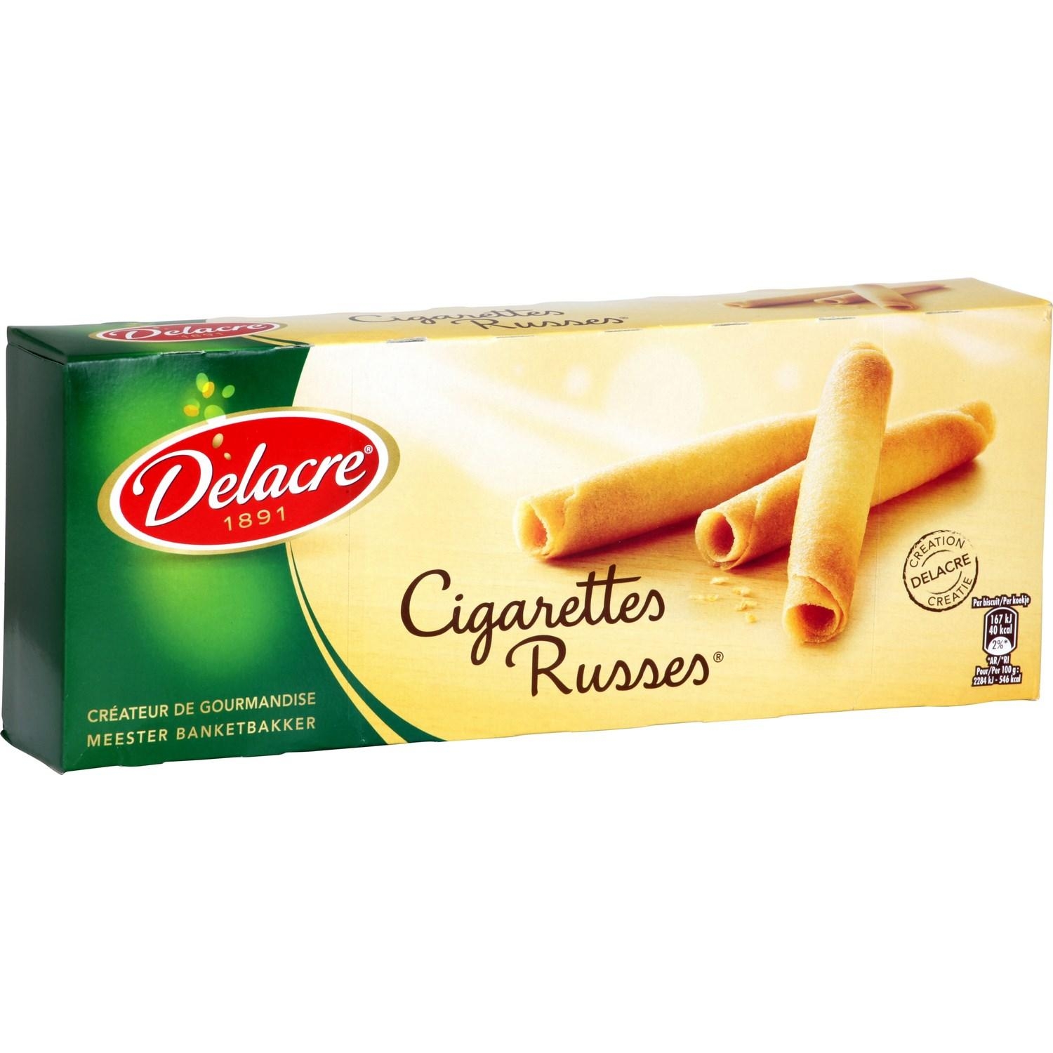 Cigarettes russes – All butter cigarette-shaped biscuits – Delacre, 200g – Chanteroy – Le Vacherin Deli