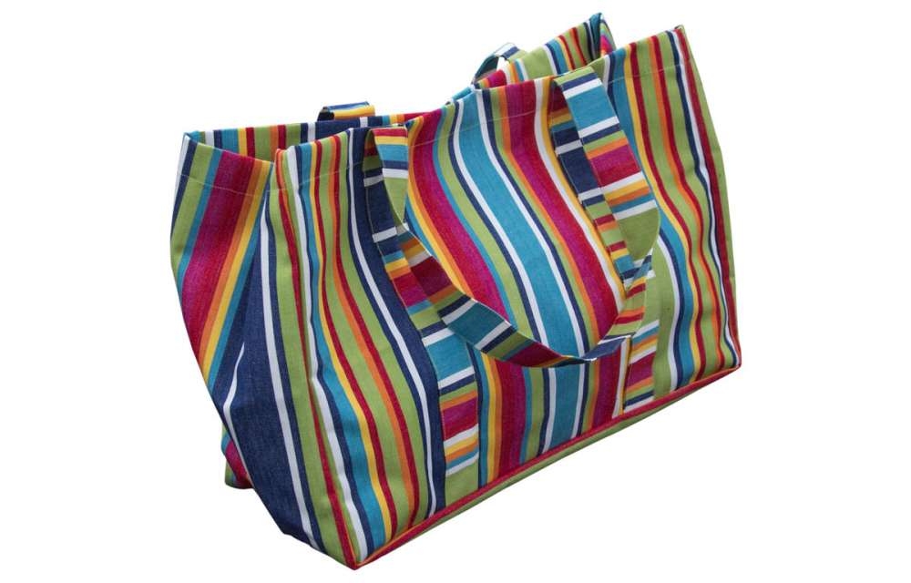 Large Striped Beach Bags blue, green, red