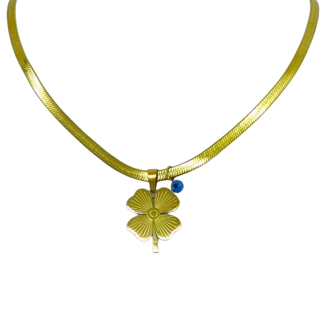 Clover Necklace £34.99 40+5cm – Gold – Ezavision
